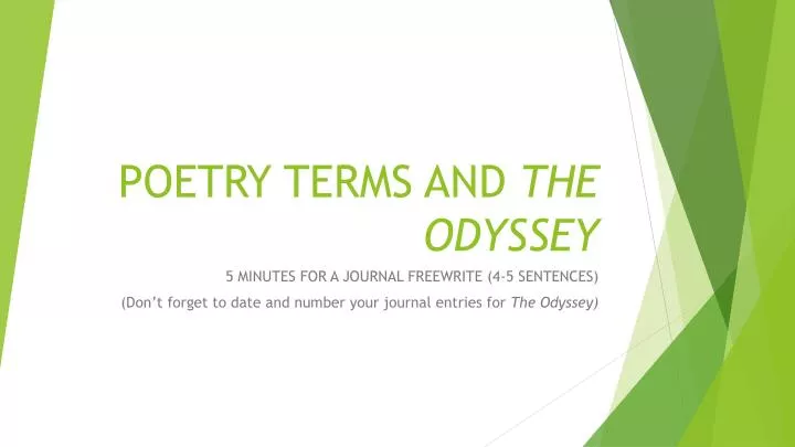 poetry terms and the odyssey