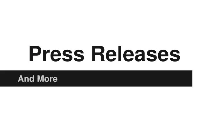 press releases