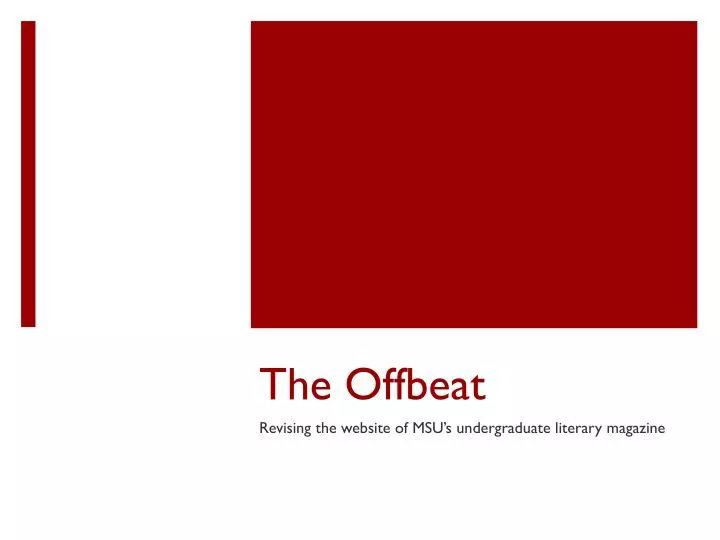 the offbeat