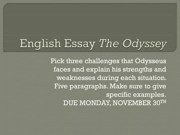 english essay the odyssey
