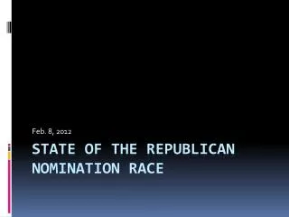 State of the Republican nomination race
