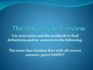 The Odyssey test review