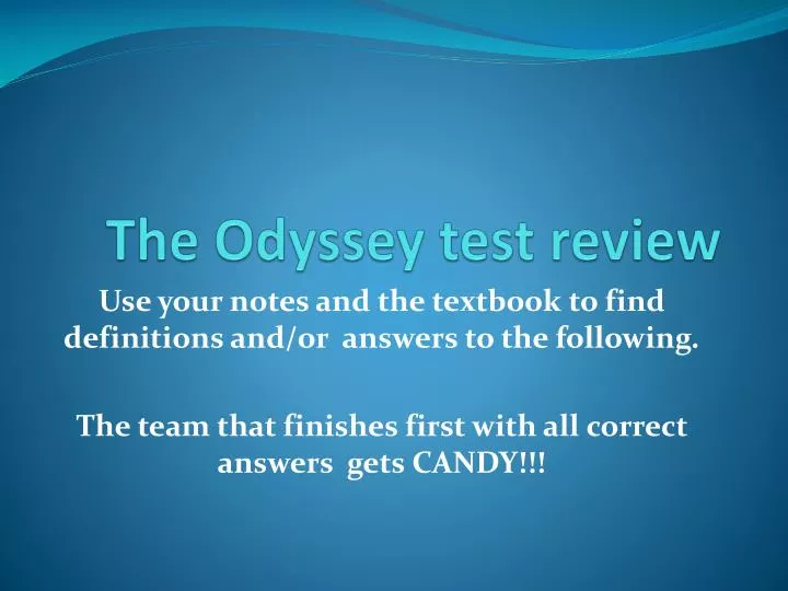 the odyssey test review