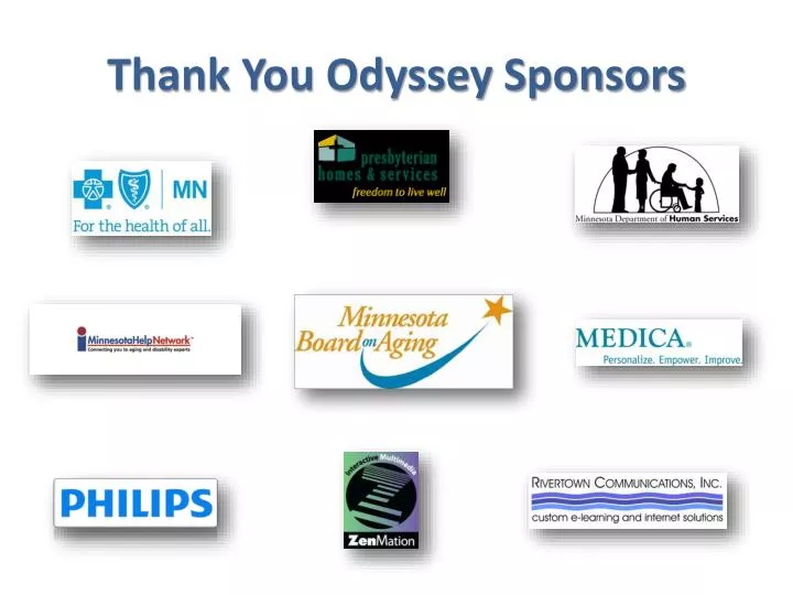 thank you odyssey sponsors