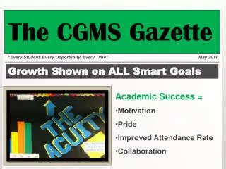 Growth Shown on ALL Smart Goals