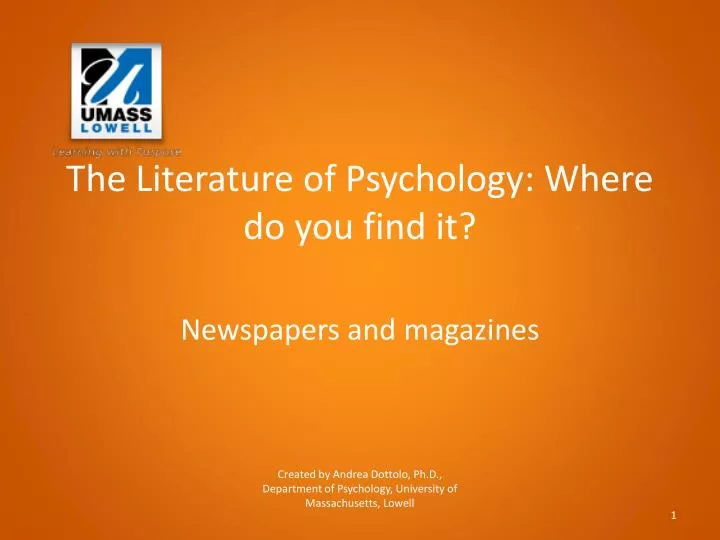 the literature of psychology where do you find it