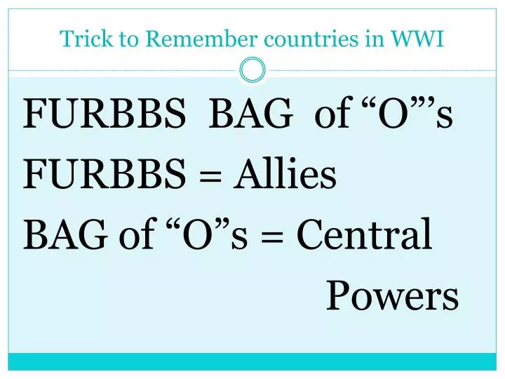 trick to remember countries in wwi