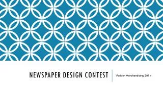 Newspaper Design Contest