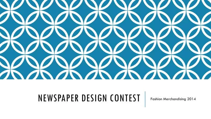 newspaper design contest