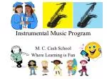 Instrumental Music Program - slide 1