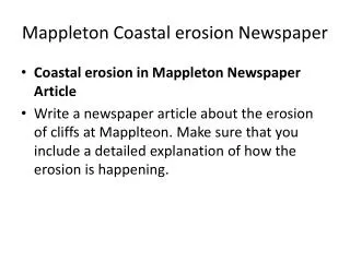 Mappleton Coastal erosion Newspaper