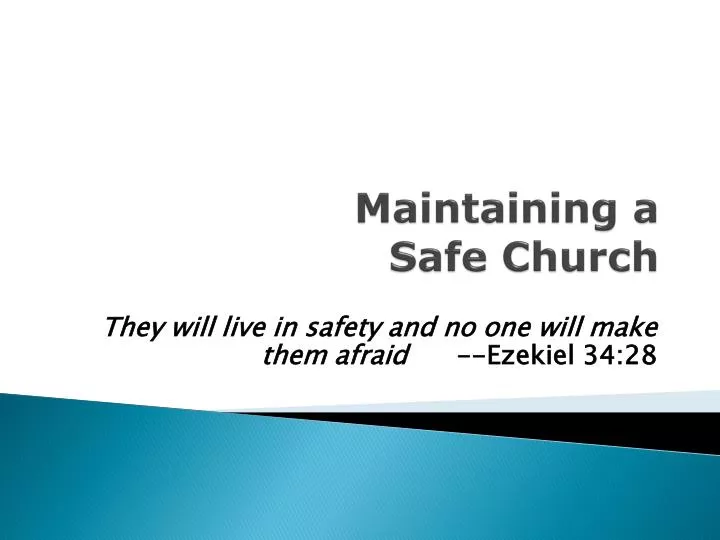 maintaining a safe church