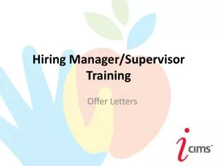 Hiring Manager/Supervisor Training