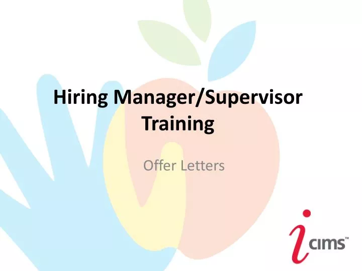 hiring manager supervisor training