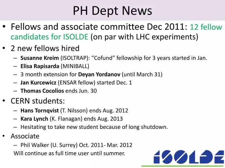 ph dept news