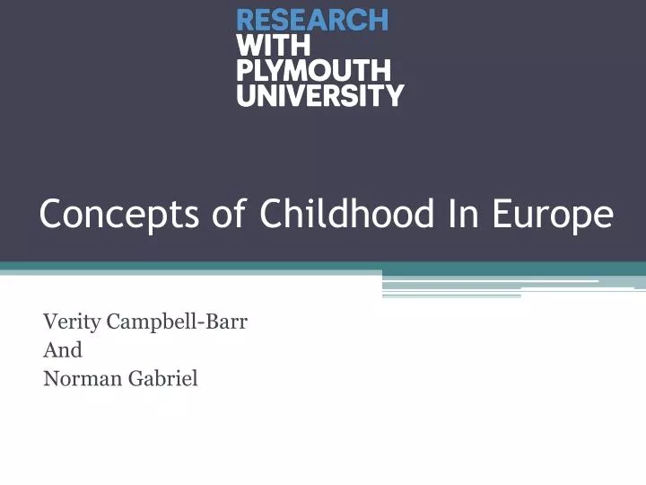 concepts of childhood in europe