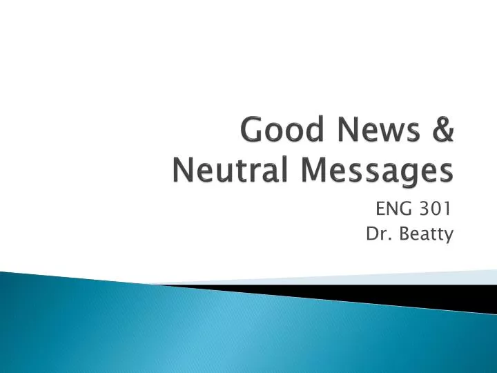 good news neutral messages
