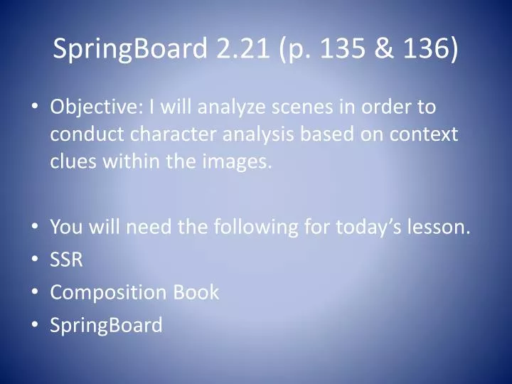 springboard 2 21 p 135 136