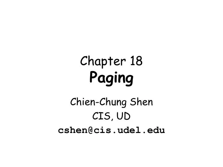 chapter 18 paging