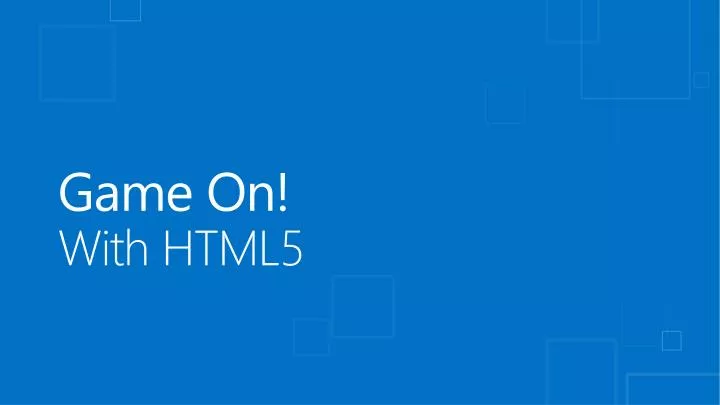 game on with html5