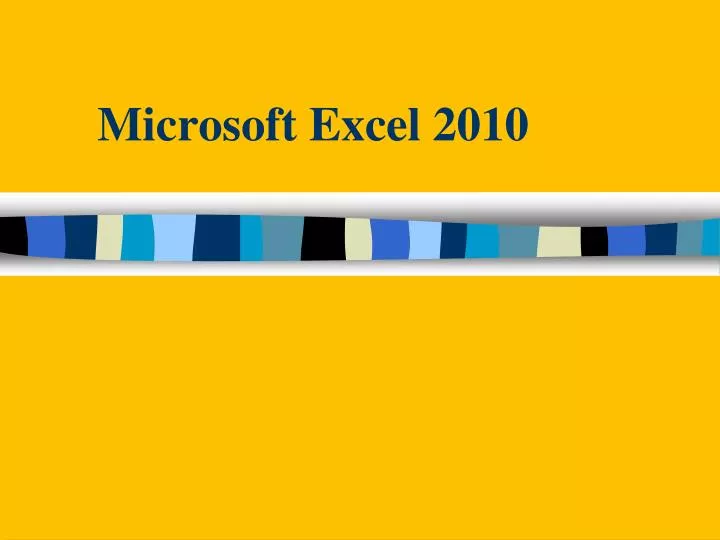 microsoft excel 2010