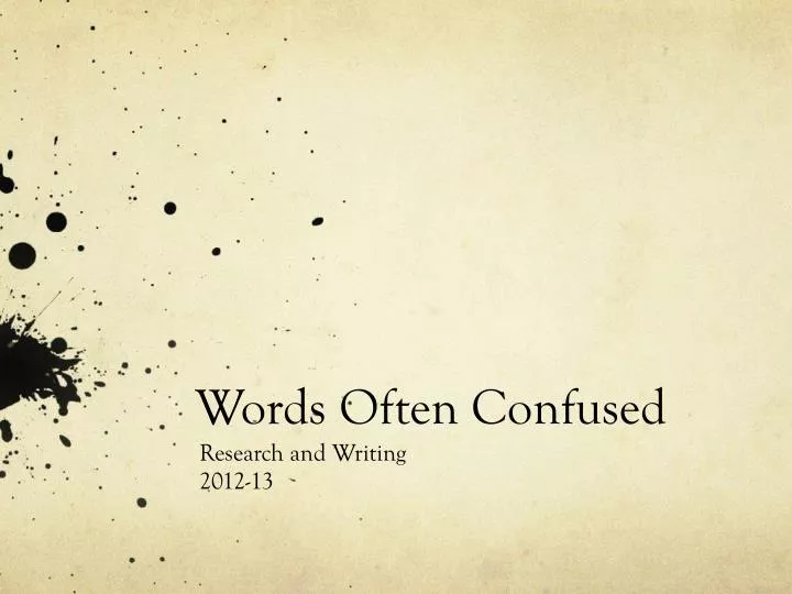 words often confused