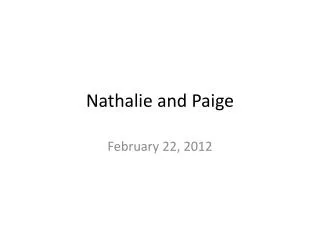 Nathalie and Paige