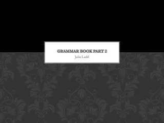 Grammar book part 2