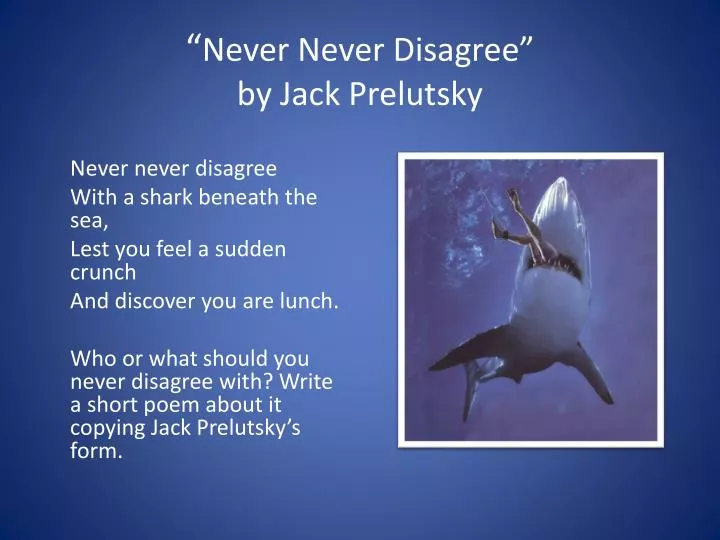 never never disagree by jack prelutsky