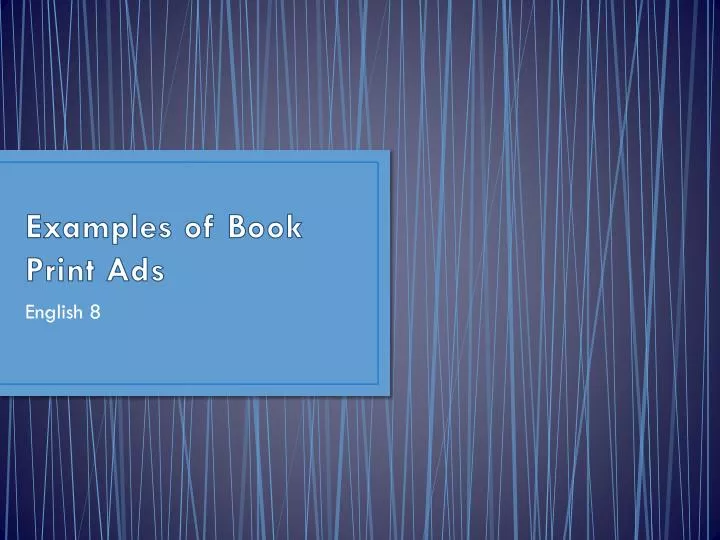 examples of book print ads