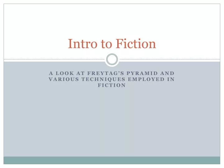 intro to fiction