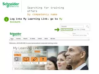 Searching for training offers by competency name