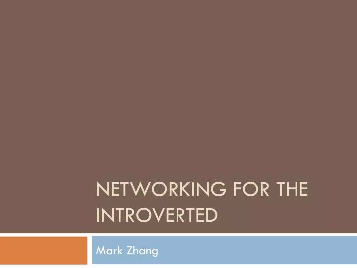 networking for the introverted