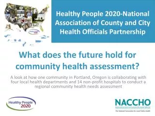 What does the future hold for community health assessment?