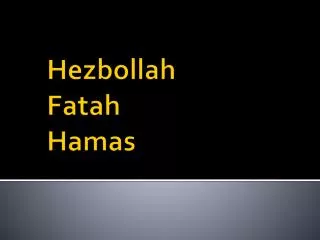 Hezbollah Fatah Hamas