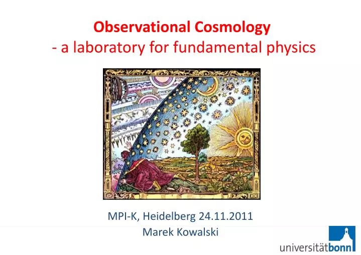 observational cosmology a laboratory for fundamental physics