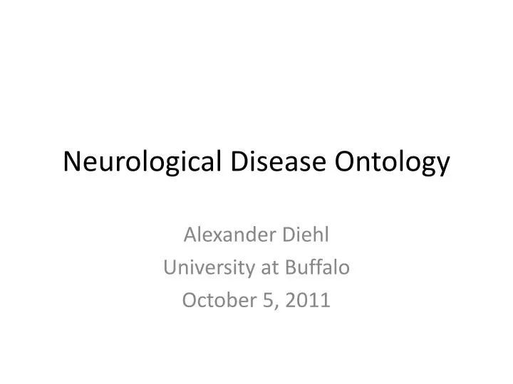 neurological disease ontology
