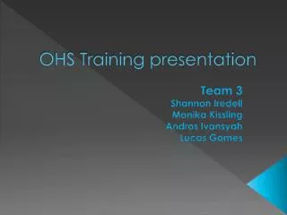 ohs training presentation