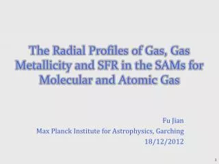 The Radial Profiles of Gas, Gas Metallicity and SFR in the SAMs for Molecular and Atomic Gas