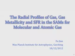 the radial profiles of gas gas metallicity and sfr in the sams for molecular and atomic gas