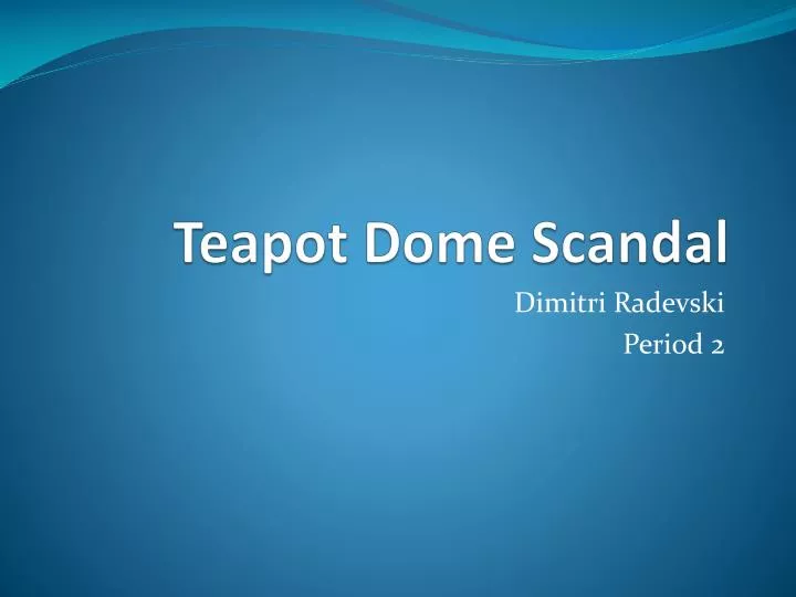 teapot dome scandal