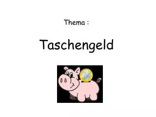thema taschengeld