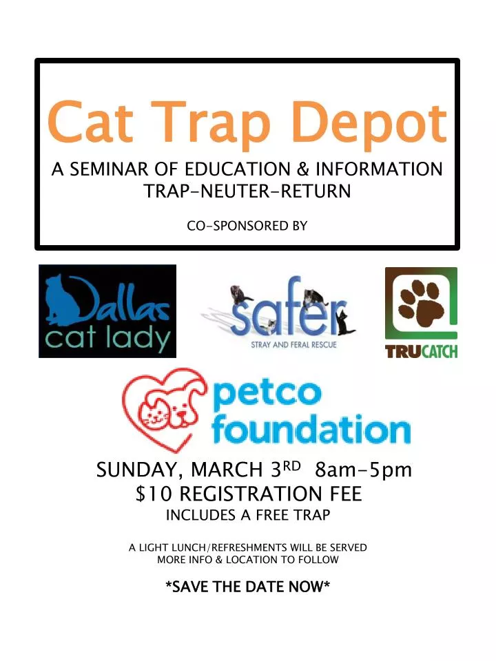 cat trap depot a seminar of education information trap neuter return co sponsored by