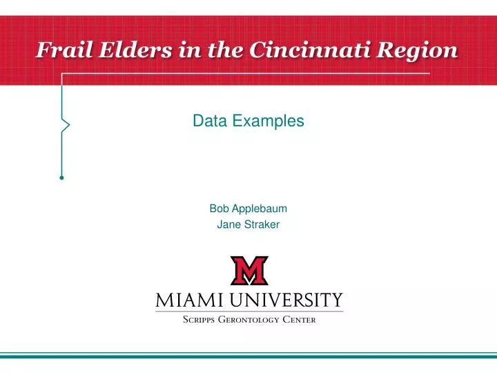 frail elders in the cincinnati region