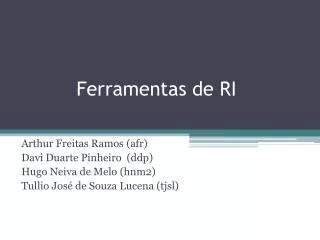 ferramentas de ri
