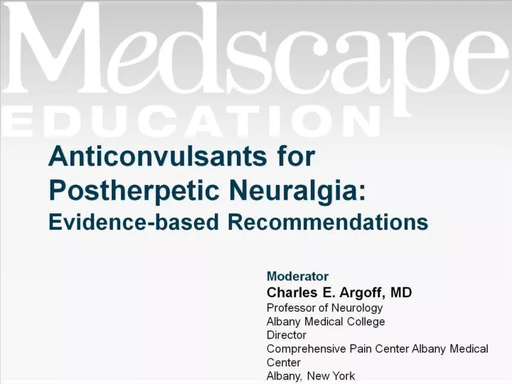 anticonvulsants for postherpetic neuralgia