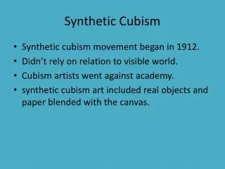 Synthetic Cubism