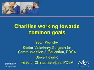 Charities working towards common goals
