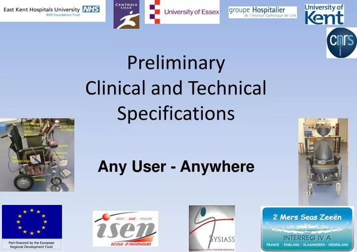 preliminary clinical and technical specifications