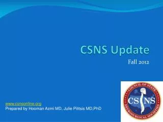 CSNS Update